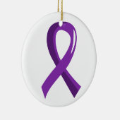 Pancreaskanker Paarse lint 3 Keramisch Ornament (Rechts)