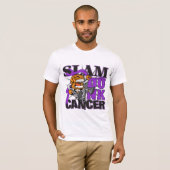 Pancreaskanker - Slam Dunk Cancer T-shirt (Voorkant volledig)