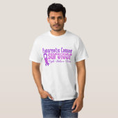 Pancreaskanker Survivor Flower Ribbon T-shirt (Voorkant volledig)