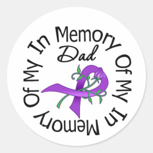 Pancreaskanker ter nagedachtenis van mijn vader ronde sticker