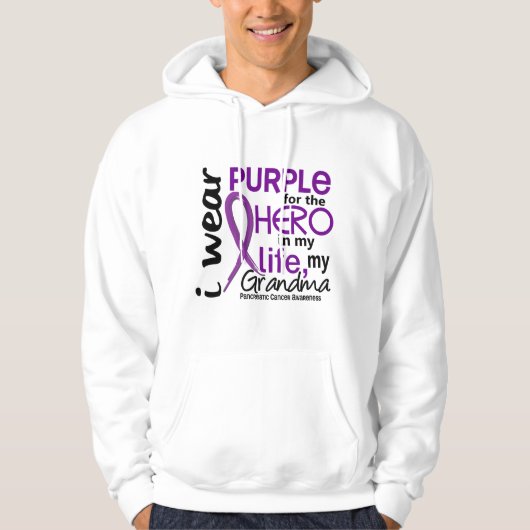 Pancreaskanker voor mijn Hero mijn oma 2 Hoodie (Voorkant)