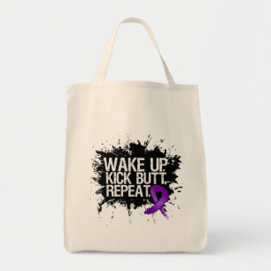 Pancreaskanker Wake Up Kick, maar herhaal Tote Bag