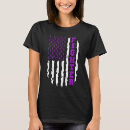 pancreaskankerbestrijder Amerikaanse vlag T-shirt