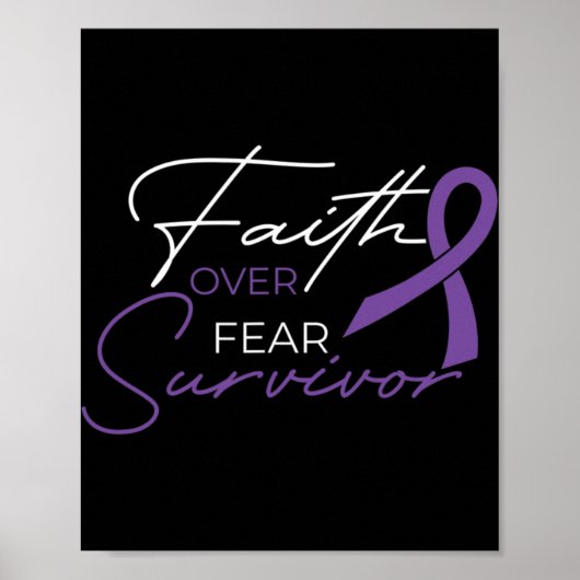 Pancreaskankerbestrijding Lint 1 Poster (Voorkant)