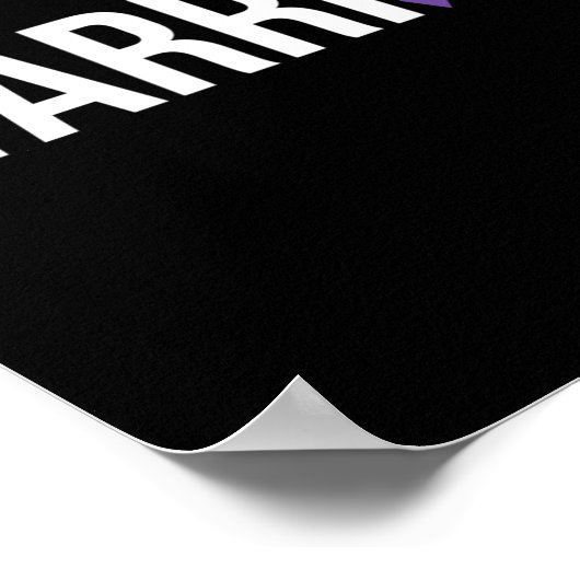 Pancreaskankerbestrijding Lint 4 Poster (Hoek)