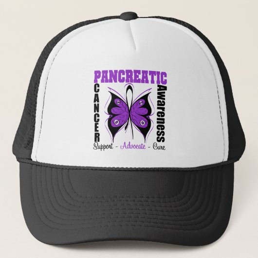 Pancreaskankerbewuster Butterfly Trucker Pet (Voorkant)