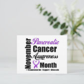 Pancreaskankerbewustmakingsmaand - gedenken briefkaart (Staand voorkant)