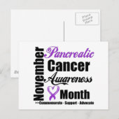 Pancreaskankerbewustmakingsmaand - gedenken briefkaart (Voorkant / Achterkant)