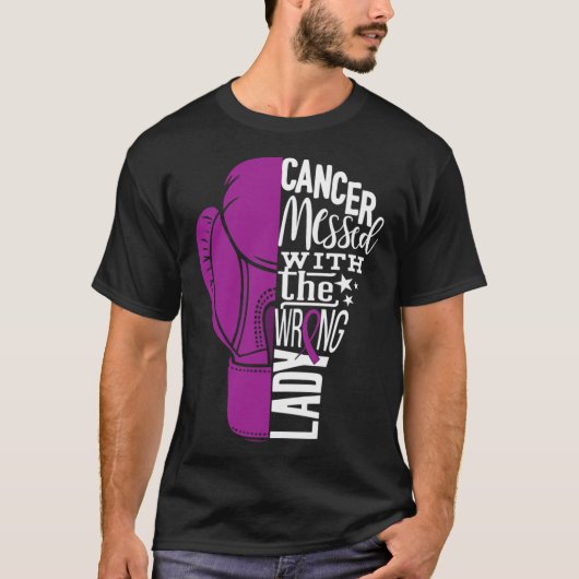 Pancreaskankerbewustzijn Bokshandschoen T-shirt (Voorkant)