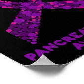 Pancreaskankerbewustzijn Ik Draag Paarse lint Poster (Hoek)