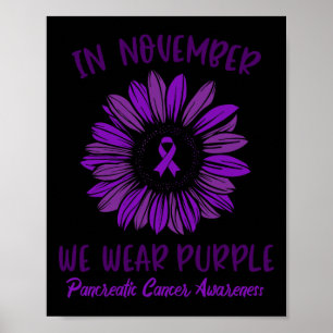 Pancreaskankerbewustzijn in november Draag we Poster