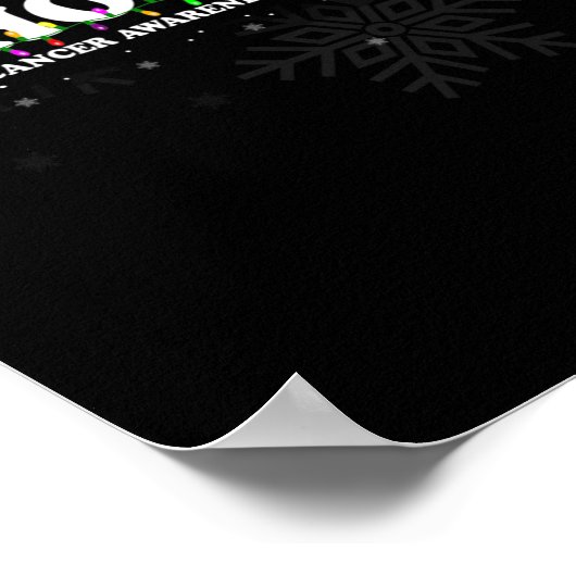 Pancreaskankerbewustzijn Kerstwens Poster (Hoek)