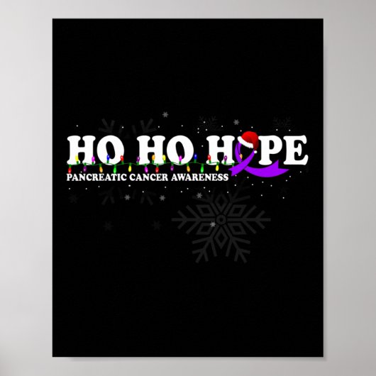 Pancreaskankerbewustzijn Kerstwens Poster (Voorkant)