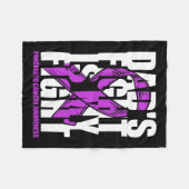 Pancreaskankerbewustzijn Paarse lint van papa's Fi Fleece Deken (Voorkant (Horizontaal))