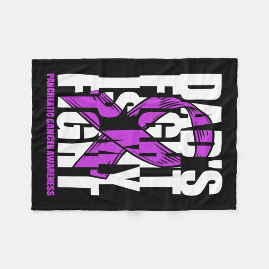 Pancreaskankerbewustzijn Paarse lint van papa's Fi Fleece Deken