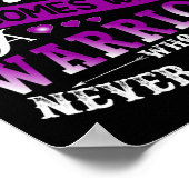 Pancreaskankerbewustzijn Warrior Ondersteuning Paa Poster (Hoek)