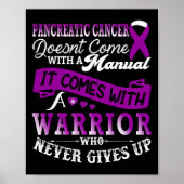 Pancreaskankerbewustzijn Warrior Ondersteuning Paa Poster (Voorkant)