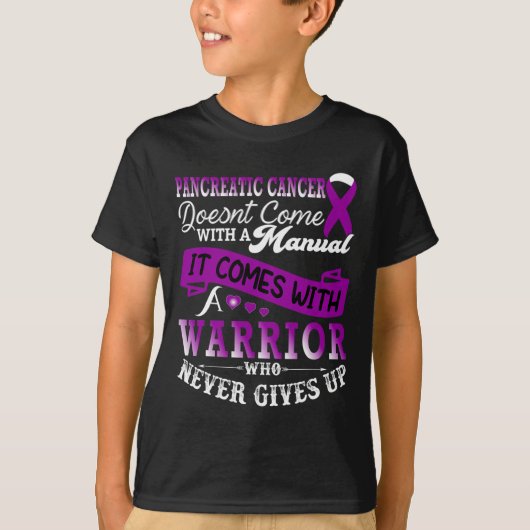 Pancreaskankerbewustzijn Warrior Ondersteuning Paa T-shirt (Voorkant)