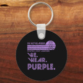 Pancreaskankerbewustzijnsmaand november Draag PU Sleutelhanger (Voorkant)