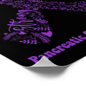 Pancreaskankerbewustzijnsmaand Paarse lint Poster (Hoek)