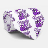 Pancreaskankerhandschoenen klaar voor de strijd stropdas (Opgerold)