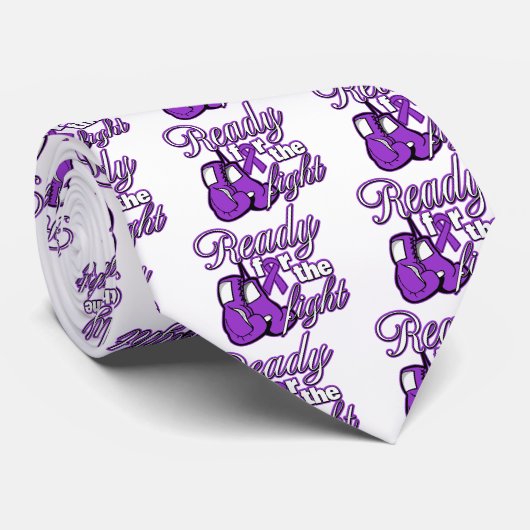 Pancreaskankerhandschoenen klaar voor de strijd stropdas (Opgerold)