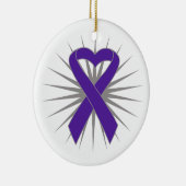 Pancreaskankerhartlint Keramisch Ornament (Rechts)