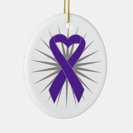 Pancreaskankerhartlint Keramisch Ornament (Rechts)