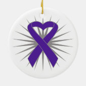 Pancreaskankerhartlint Keramisch Ornament (Achterkant)