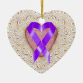 Pancreaskankerlint uit het hart - SRF Keramisch Ornament (Voorkant)