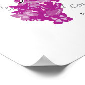 Pancreaskankerlint van Butterflies Poster (Hoek)