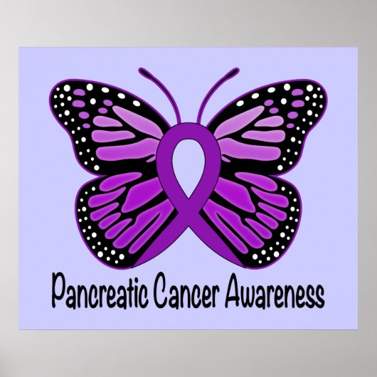 Pancreatic Awareness Butterfly of Hope Poster (Voorkant)