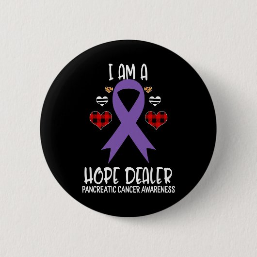 Pancreatic Cancer Awareness Lint Ik ben een hoopvo Ronde Button 5,7 Cm (Voorkant)