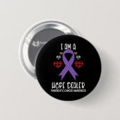 Pancreatic Cancer Awareness Lint Ik ben een hoopvo Ronde Button 5,7 Cm (Voorkant /achterkant)