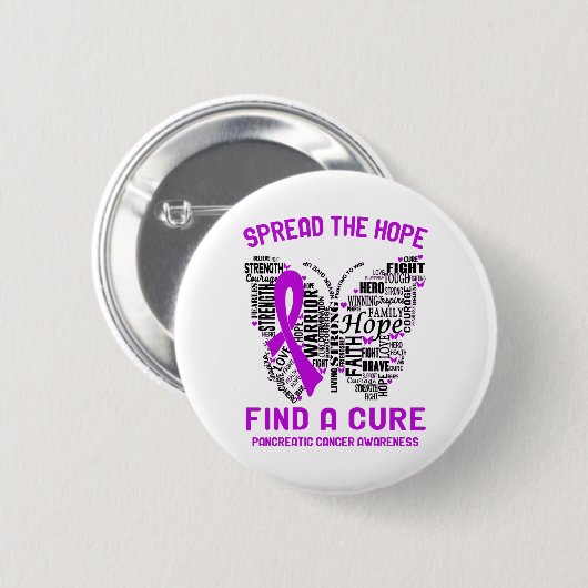 Pancreatic Cancer Awareness Month Ribbon Gifts Ronde Button 5,7 Cm (Voorkant /achterkant)