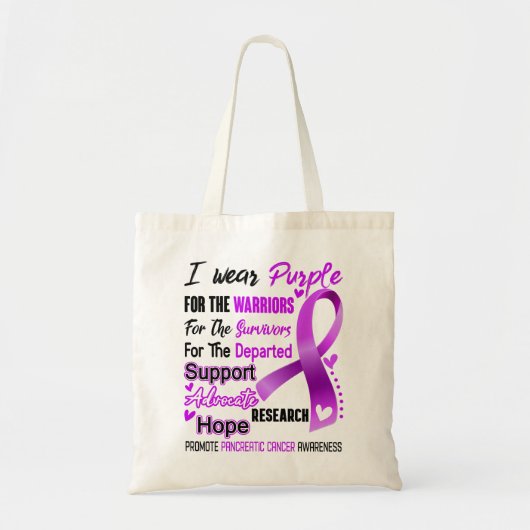 Pancreatic Cancer Awareness Month Ribbon Gifts Tote Bag (Voorkant)