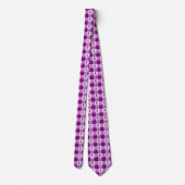 Pancreatic Cancer Awareness Plaid Purple Ribbon Stropdas (Achterkant)