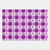 Pancreatic Cancer Awareness Plaid Wrapping Paper (Voorkant 3)