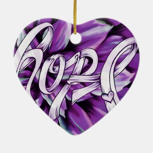 Pancreatic Cancer Hope Ornament (Achterkant)