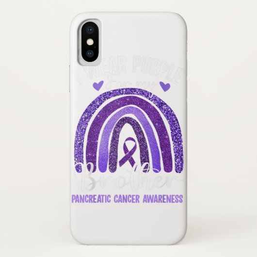Pancreatic Cancer I Wear Purple For My Bro Gift Case-Mate iPhone Case (Achterkant)
