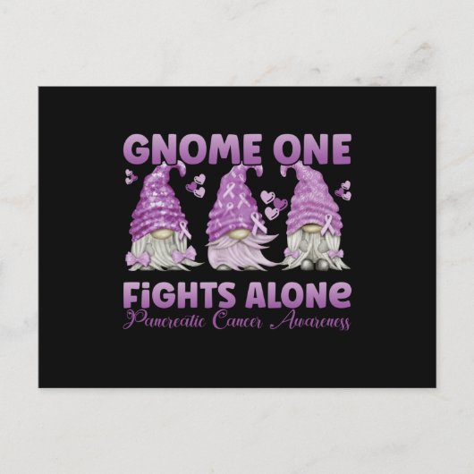 Pancreatic Cancer Purple Gnome Briefkaart (Voorkant)