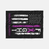 Pancreatitis Amerikaanse vlag Fleece Deken (Voorkant (Horizontaal))