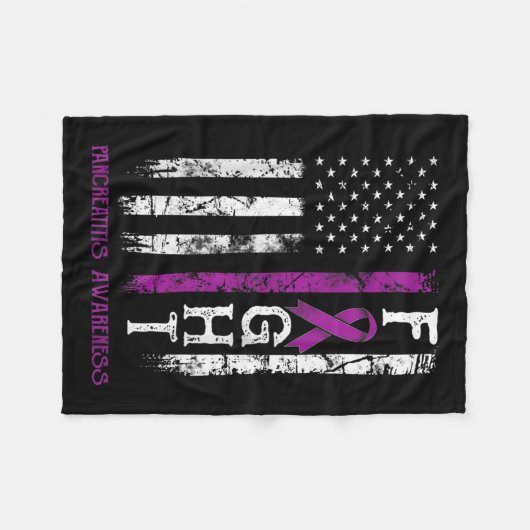 Pancreatitis Amerikaanse vlag Fleece Deken (Voorkant (Horizontaal))