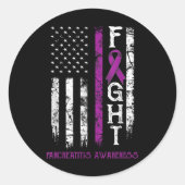 Pancreatitis Amerikaanse vlag Ronde Sticker (Voorkant)