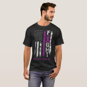 Pancreatitis Amerikaanse vlag T-shirt (Voorkant volledig)