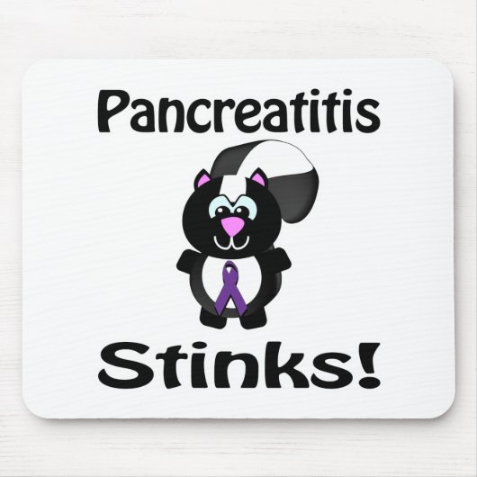 Pancreatitis Stinks Skunk Awareness Design Muismat (Voorkant)