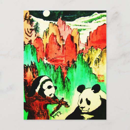 Panda 04 * Panda-Kunst-Postkarte * Panda-Briefkaar Briefkaart (Voorkant)