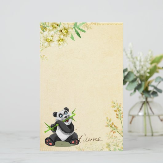 Panda-1 banketbakkerij briefpapier (Staand voorkant)