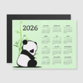 Panda 2026 Calendar Magnetic Card (Voorkant / Achterkant)