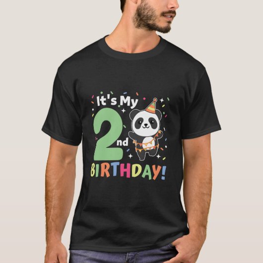 Panda 2Nd Voor Twee Panda T-shirt (Voorkant)